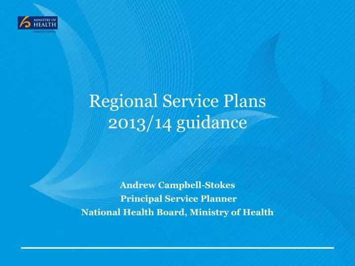 regional service plans 2013 14 guidance