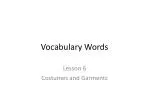 Vocabulary Words - slide 1