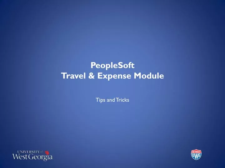 peoplesoft travel expense module