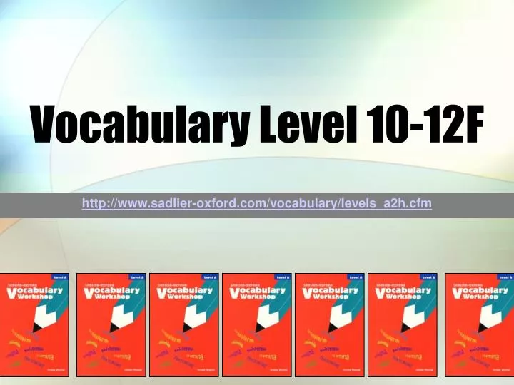 vocabulary level 10 12f