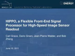 HIPPO, a Flexible Front-End Signal Processor for High-Speed Image Sensor Readout