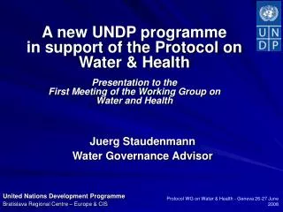 Juerg Staudenmann Water Governance Advisor