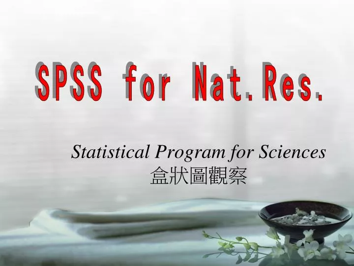 statistical program for sciences