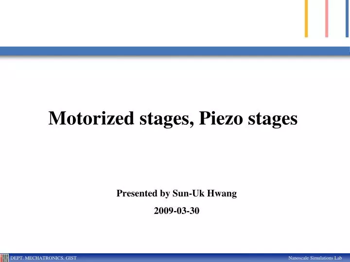 motorized stages piezo stages