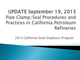 2013 California State Emphasis Program