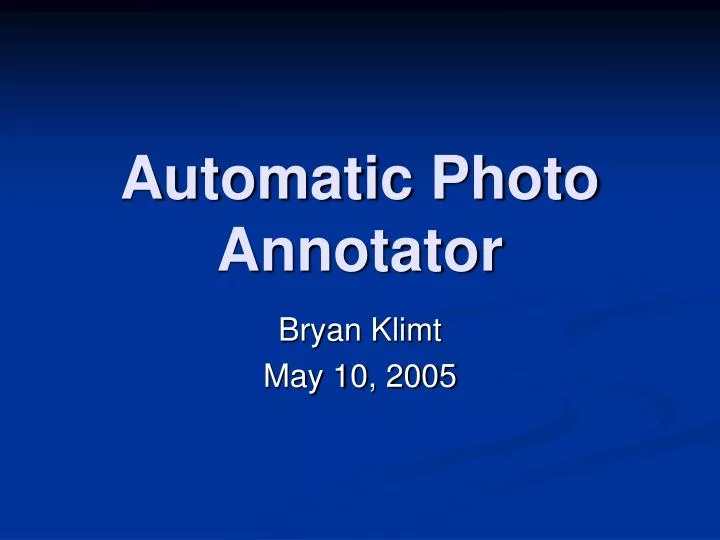 automatic photo annotator