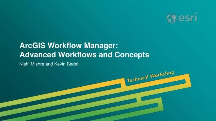 arcgis workflow manager advanced workflows and concepts