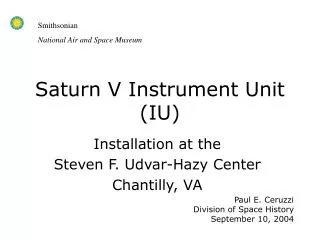 Saturn V Instrument Unit (IU)