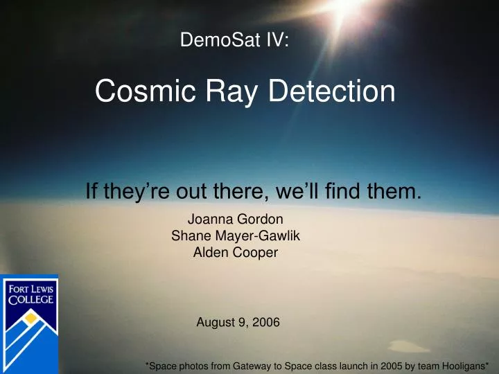cosmic ray detection