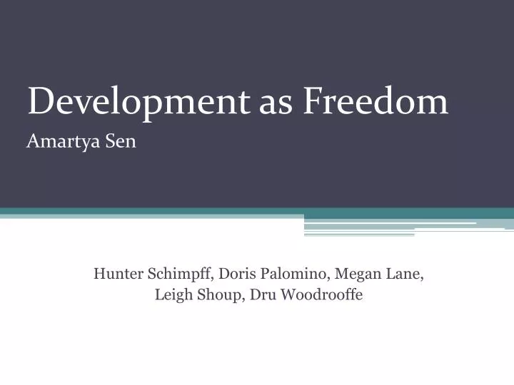 development as freedom amartya sen