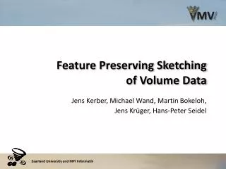 Feature Preserving Sketching of Volume Data