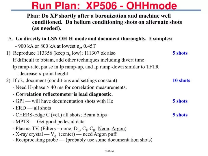 run plan xp506 ohhmode