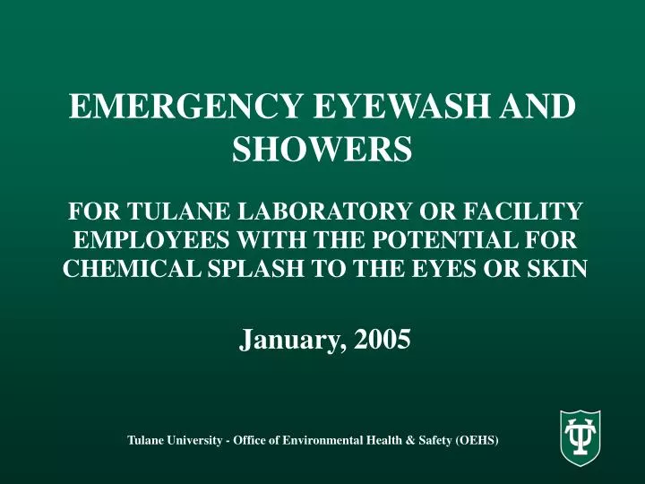 emergency eyewash and showers