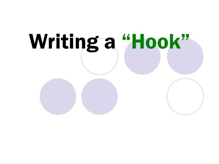 writing a hook