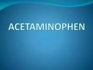 acetaminophen