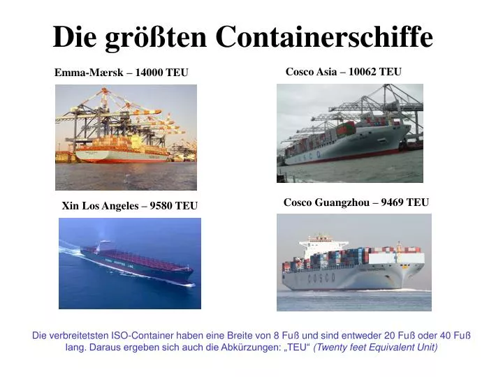 die gr ten containerschiffe