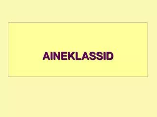 aineklassid