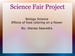 Science Fair Project