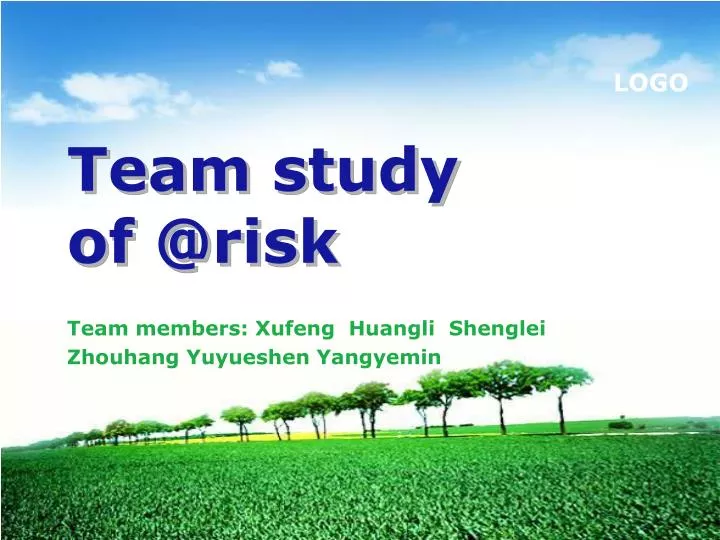 team study of @risk