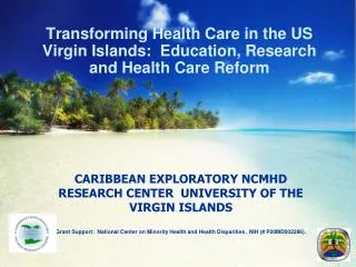 Transforming Health Care in the US Virgin Islands: Education, Research and Health Care Reform