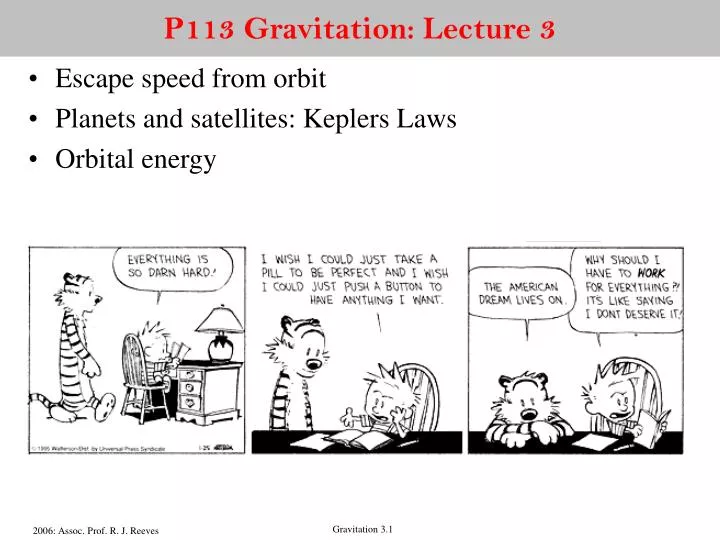 p113 gravitation lecture 3