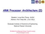 ARM Processor Architecture (I)