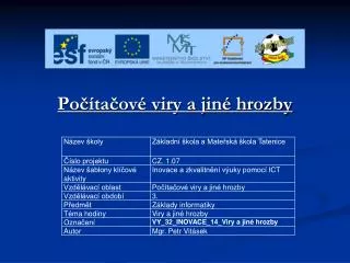 po ta ov viry a jin hrozby
