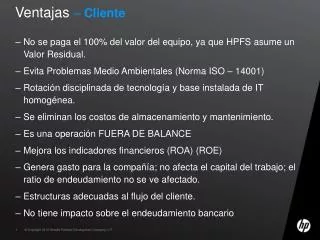ventajas cliente