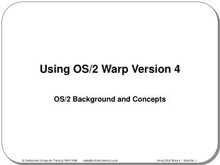 Using OS/2 Warp Version 4