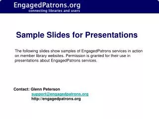 Sample Slides for Presentations