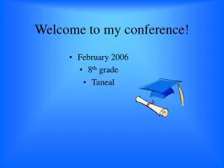 Welcome to my conference!