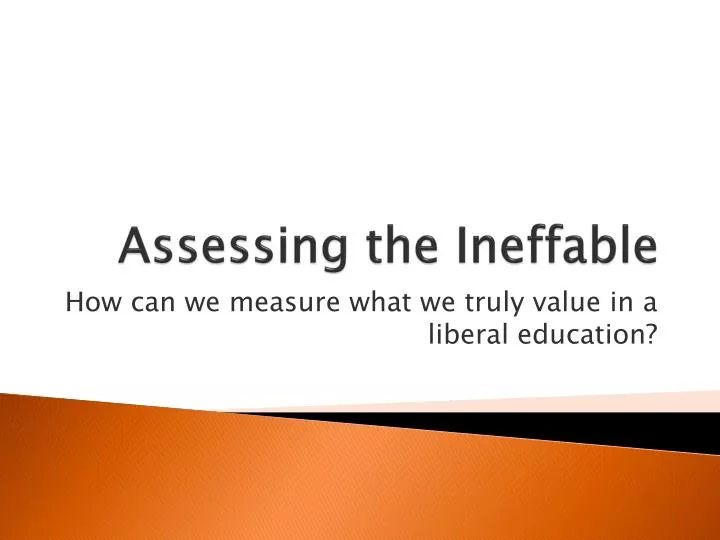 assessing the ineffable
