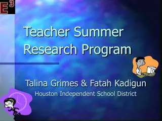 Teacher Summer Research Program