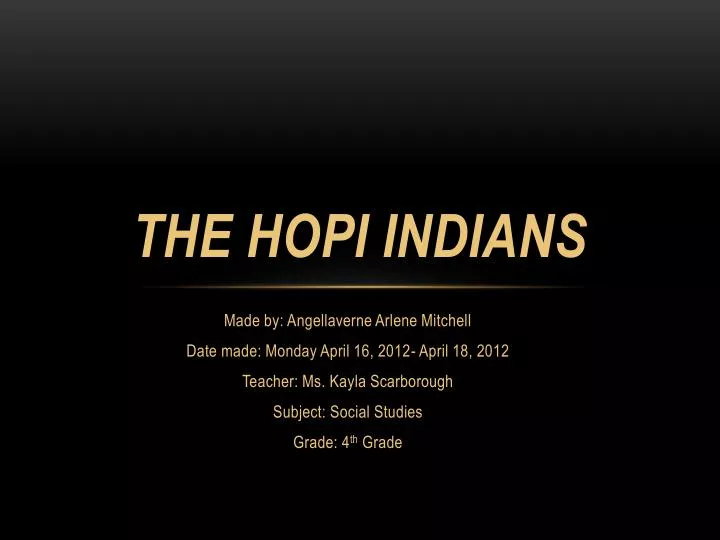 the hopi indians