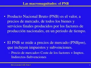 las macromagnitudes el pnb