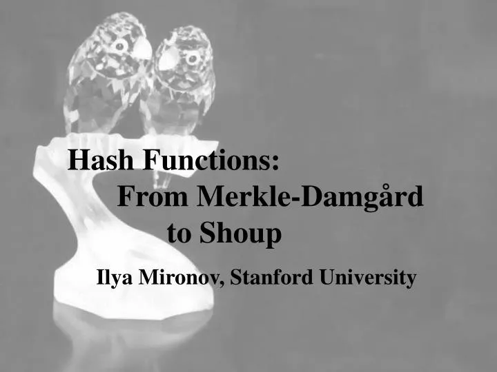 hash functions from merkle damg rd to shoup