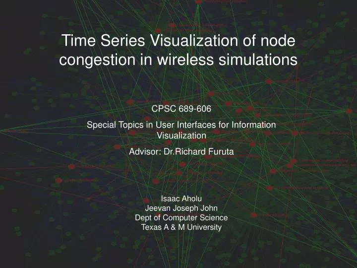 time series visualization of node congestion in wireless simulations