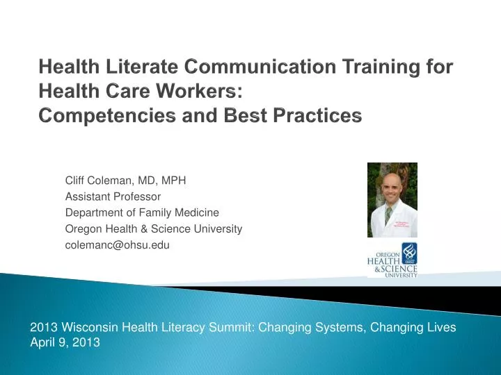health literate communication training for health care workers competencies and best practices