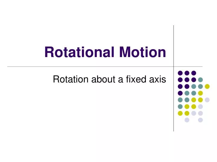 rotational motion