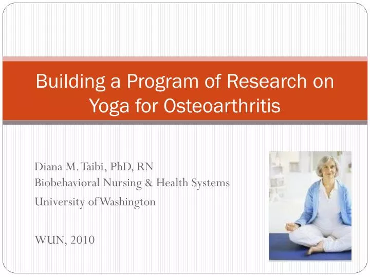 building a program of research on yoga for osteoarthritis
