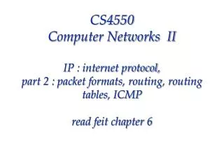 IP packet format