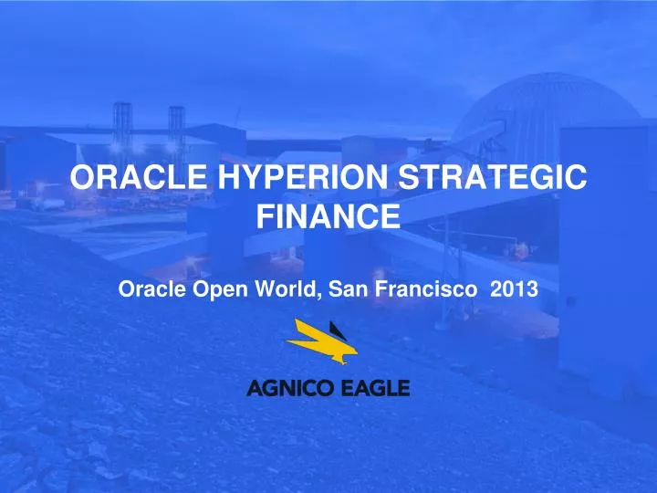 oracle hyperion strategic finance oracle open world san francisco 2013