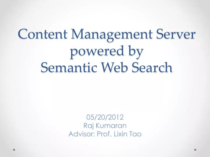 content management server powered by semantic web search