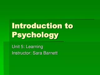introduction to psychology