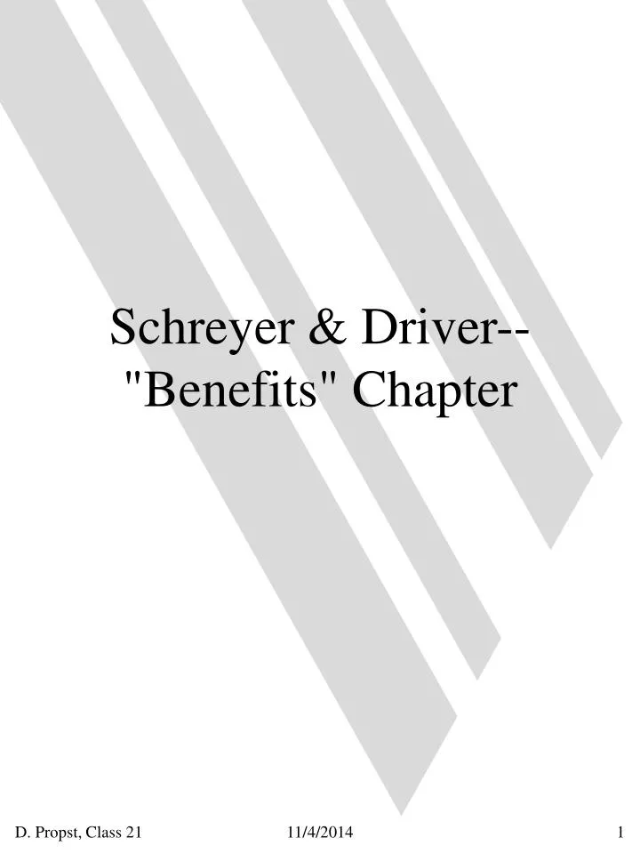 schreyer driver benefits chapter