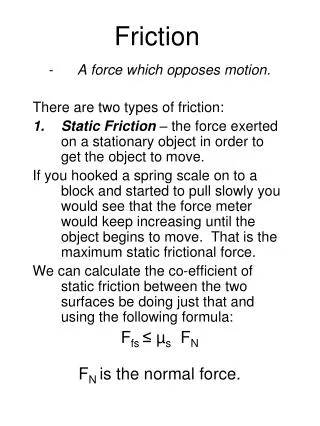 friction
