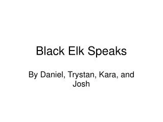 Black Elk Speaks