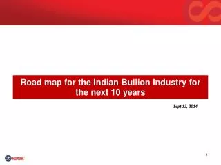 Road map for the Indian Bullion Industry for the next 10 years