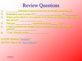 Review Questions