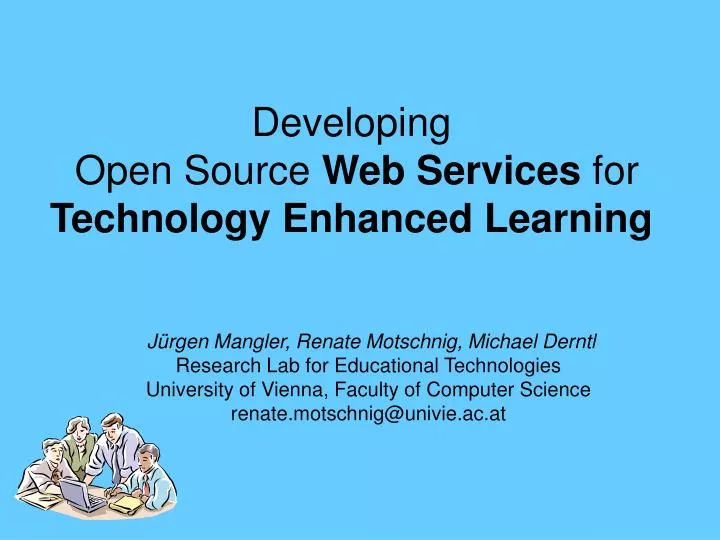 developing open source web services for technology enhanced learning